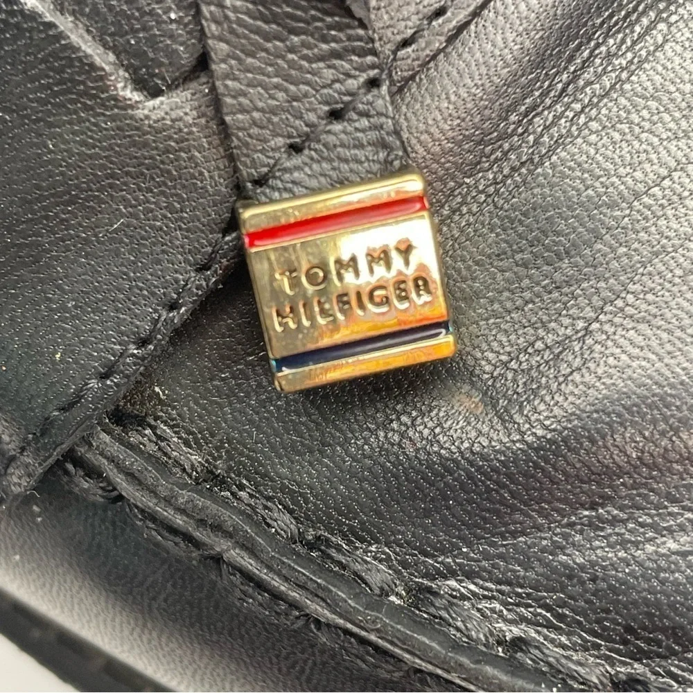 Tommy Hilfiger Black Leather Tassel Loafers